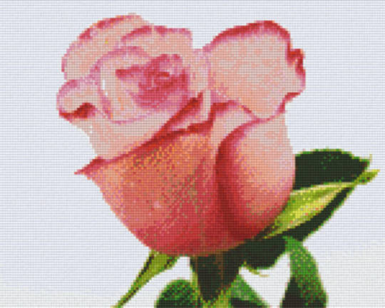 Pink Rose Nine [9] Baseplates PixelHobby Mini- mosaic Art Kit
